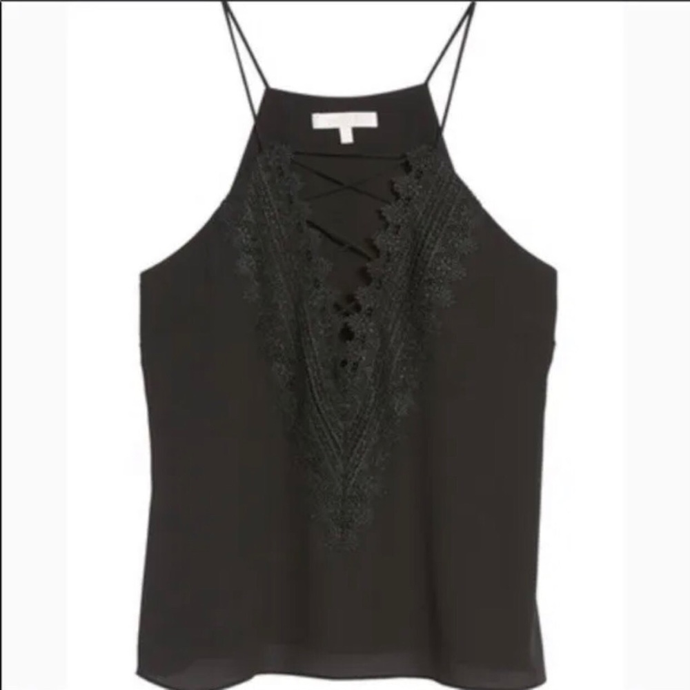 WAYF Posie Strappy Cami Black Lace Camisole XS Women’s